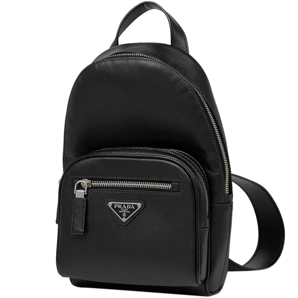 Prada Body Bag Shoulder Bag Saffiano Leather Nero Black